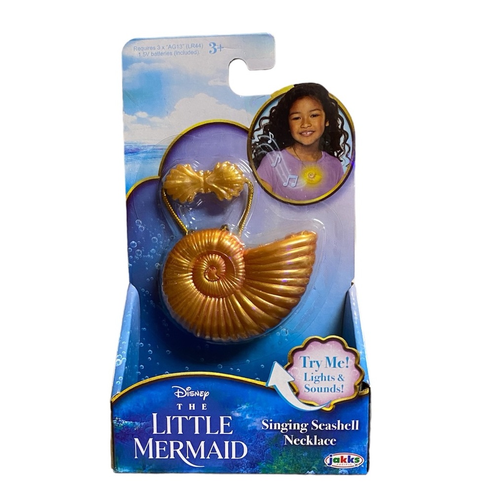 NWT Disney’s The Little Mermaid Singing Seashell Necklace